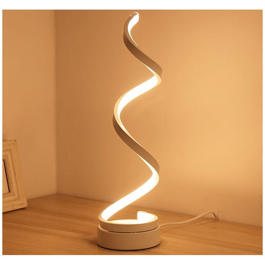 Lampa Veioză cu LED Design Ondulat T1013 – 50cm, O Alegere Elegantă pentru Sufragerii și Birouri Contemporane