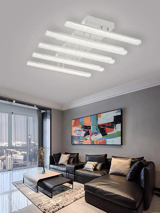Lustră LED Cu Design Contemporan Și 8 Surse De Iluminare DM9050/8 Alb – Iluminat Modern Și Elegant Pentru Camere Stilate