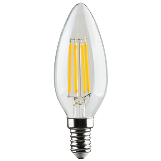 Bec LED Filament Lumânare E14 4W 400LM – Iluminare Caldă și Elegantă pentru Spații Sofisticate