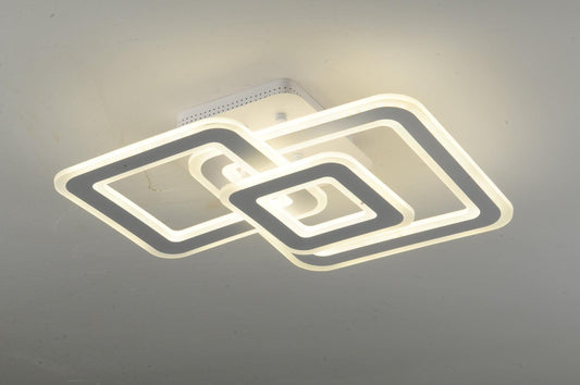 Lustră Modernă LED cu Telecomandă Alb – Design Contemporan pentru Livinguri Stilate și Elegante
