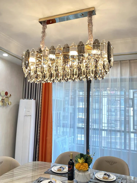 Candelabru de lux cu cristale, DM98191/300x800, Auriu