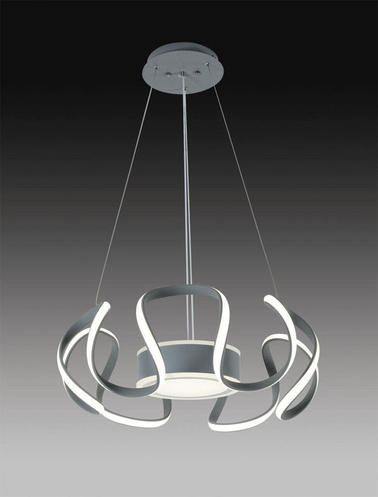 Lustră LED Suspendată cu Lumină Curbe – Iluminare Contemporană pentru Spații Stilate