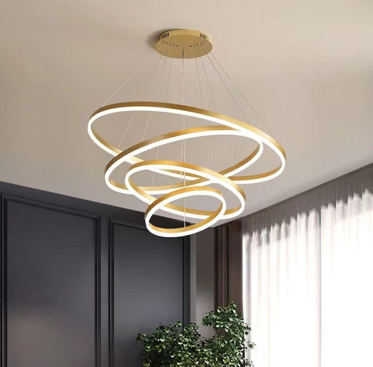 Lustra LED modern cu spirală, DM5205/200+400+600+800, Auriu