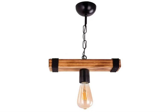 Pendul Elegant DM Living, Model DM5718-1, Stil Rustic Cu O Singură Surse De Lumină E27 – Reglabil În Înălțime, Negru