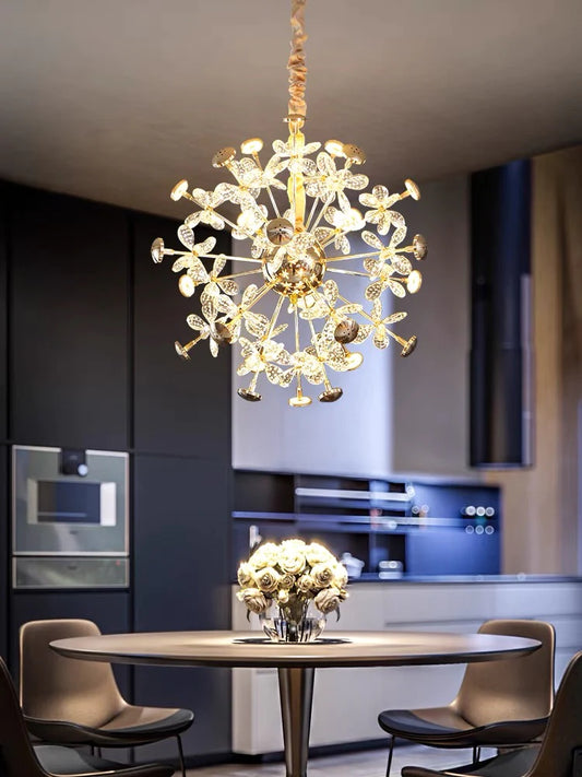 Lustra LED cu 3 tipuri de lumină, DM3352/500, Auriu