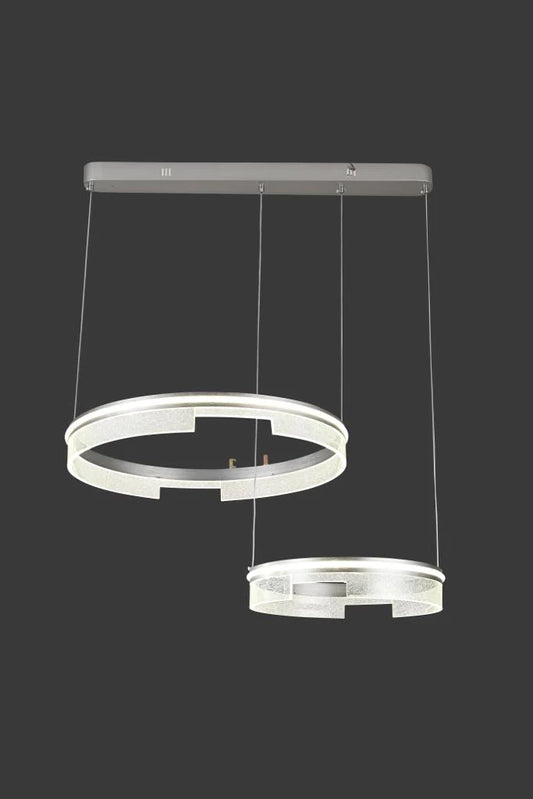 Lustră LED Tip Pendul cu Design Minimalist DM23011/2, Gri – Iluminare Elegantă și Modernă pentru Living și Birou