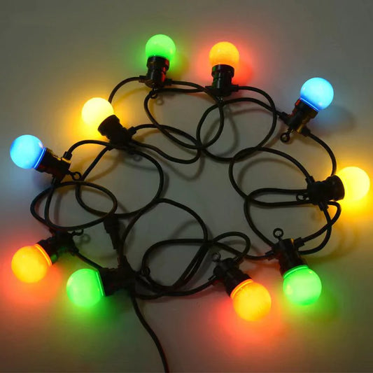 Ghirlandă Luminoasă Colorată, 5m, 10 Becurile Multicolore – Decor Ideal pentru Evenimente și Grădini