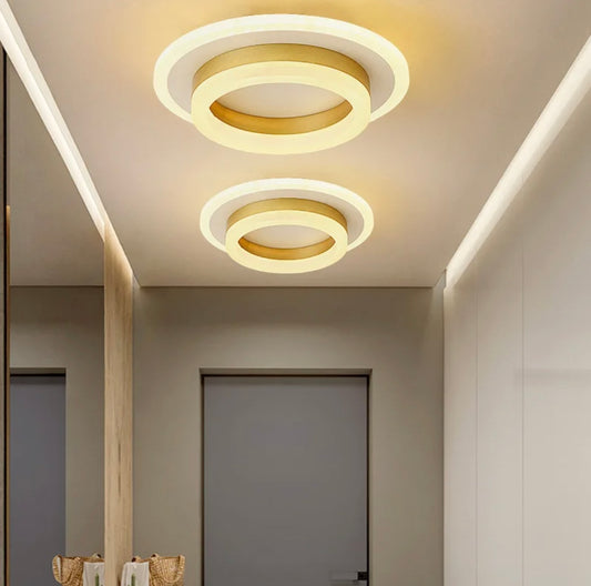 Lustră LED RING GOLD, Design Elegant și Iluminat Eficient, 50W DM 6081Y-GD – Iluminat Modern pentru Spații Stilate