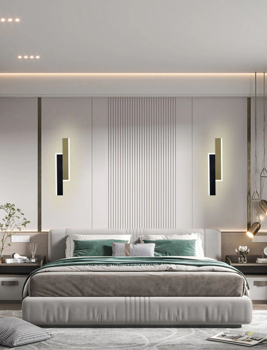 Aplică LED Contemporană Auriu/Negru DM3929 BK+GD 40CM – Iluminare Stilată pentru Living și Dormitor