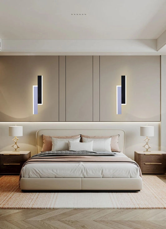 Aplică LED Contemporană Alb/Negru DM3929 BK+WH 40CM – Soluție Estetică pentru Iluminarea Modernă a Camerei