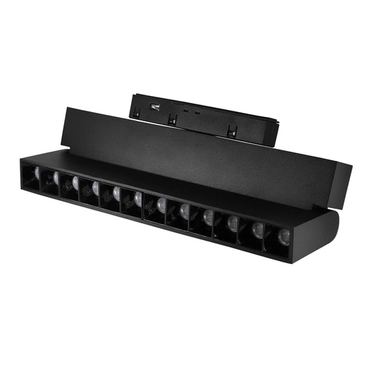 Proiector LED Modern Pliabil cu Șină Magnetică 12W Negru – Lumină Caldă pentru Decoruri Elegante