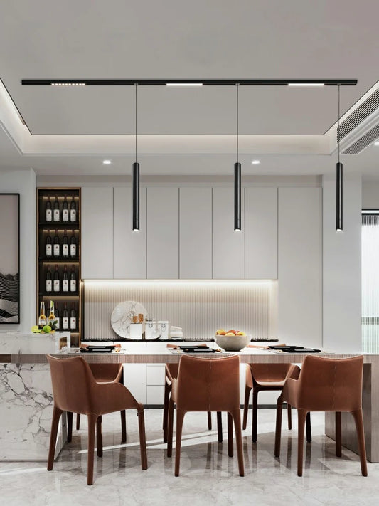 Pendul LED Negru Pentru Șină Magnetică, 5W – Lumină Neutră, Perfect Pentru Iluminat Contemporan