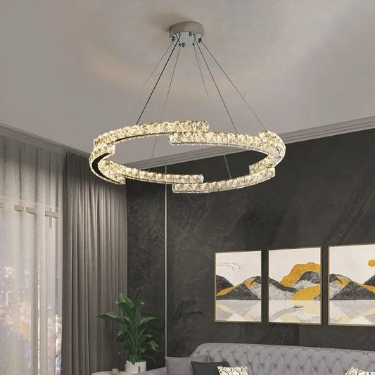 Lustră LED de lux, design cu cristale DM 5960/500-WH