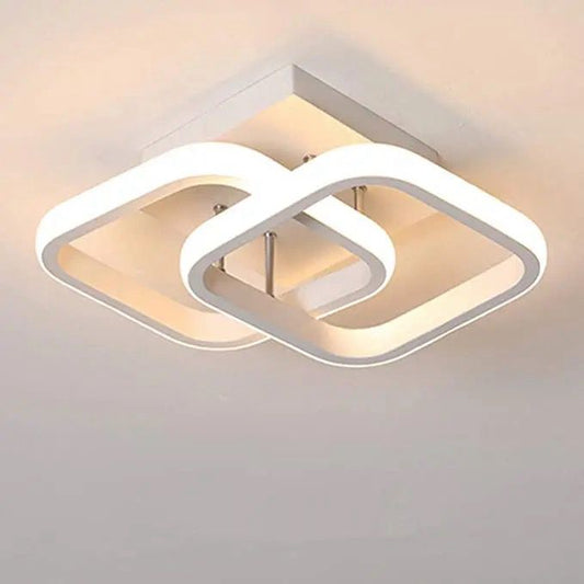 Lustră LED, Design Suprapus, Alb – Iluminare Reglabilă , Perfectă Pentru Dormitor Sau Living
