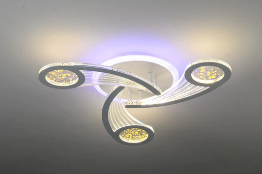 Lustră LED, design elegant și funcțional, DM398-3RGB, Alb