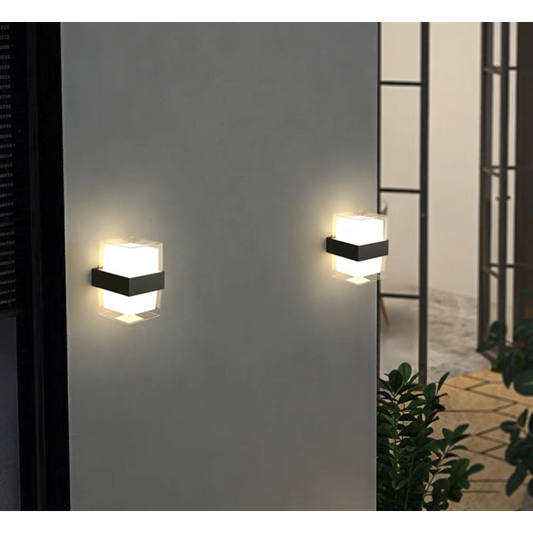 APLICA CU LED BLACK EXTERIOR LUMINA CALDA