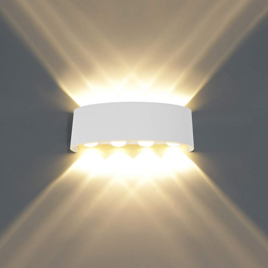 Aplica LED Premium de Exterior, Negru – Model Ondulat și Iluminare Modernă pentru Grădini și Terase
