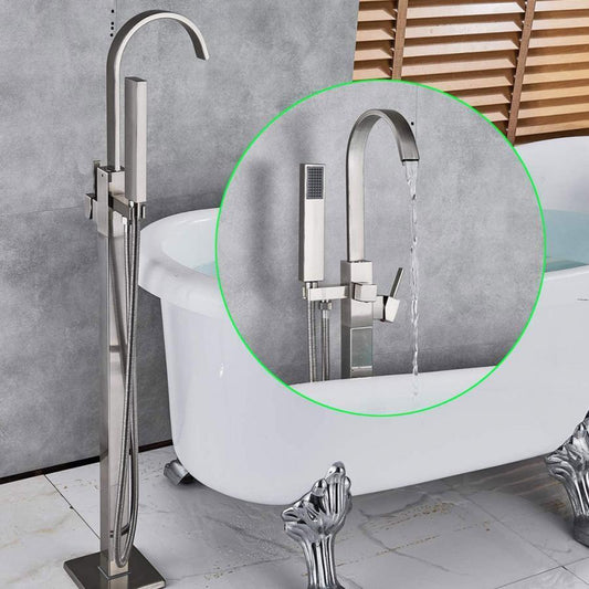 Baterie de Podea, Crom Satinat – Adaugă un plus de stil și confort băii tale cu un design de lux.