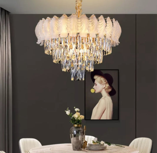 Candelabru de lux cu design elegant și cristale, DM6678/600 Auriu