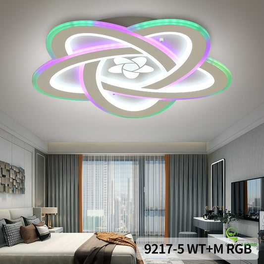 Lustră LED Digital Smart DM9217/5 WT/MRGB – Iluminare Inteligentă cu Control Prin Aplicație și Culori Reglabile.
