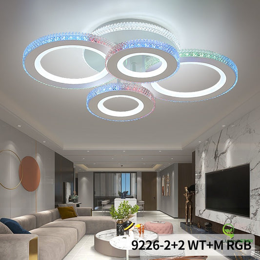 Candelabru LED circular multicolor cu telecomandă – DM9226/2+2 – Iluminare personalizabilă și design modern pentru orice încăpere.