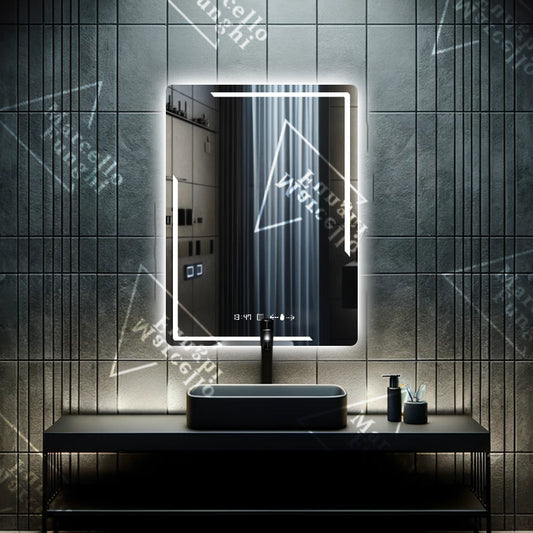 Oglindă LED Inteligentă cu Funcții Multiple, 60x80 cm, Model D037 - Design Modern și Performanță Avansată pentru Baia Ta