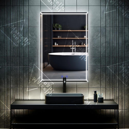 Oglindă LED Premium Touch, 60x80 cm, cu Sistem Dezaburire, Model K015V - Rafinament și Performanță Înaltă în Baia Ta