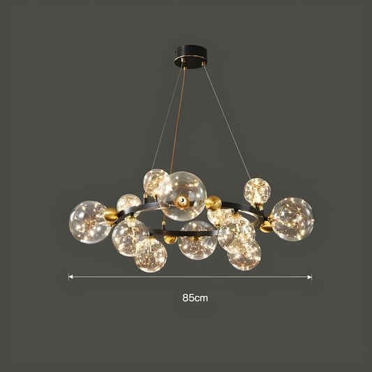 Lustră Suspendată de Lux cu 12 Globuri, DM-G4066/12, 80W, D80CM – Eleganță Rafinată pentru Spații Contemporane