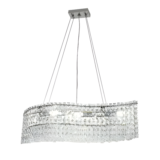 Candelabru Modern cu Cristale Strălucitoare, Model DM7108/900*300, Argintiu – Glamour și Rafinament pentru Orice Spațiu