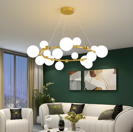 Lustră Premium Nordică Suspendată cu 15 Globuri, DM-DX2415/15 – Iluminat Distins pentru Atmosfere Moderne