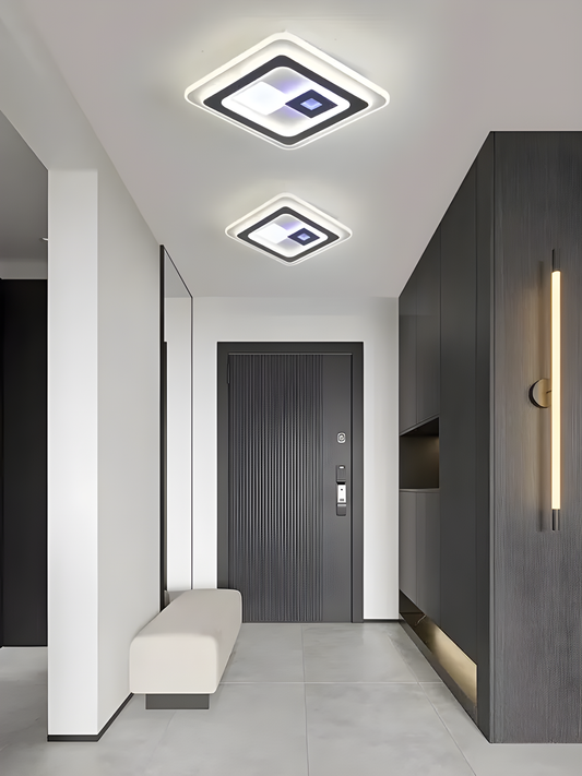 Lustră LED, Design Modern cu 3 Tipuri de Lumină, 100W, Alb/Negru – O alegere rafinată pentru iluminatul contemporan, DM9065-240