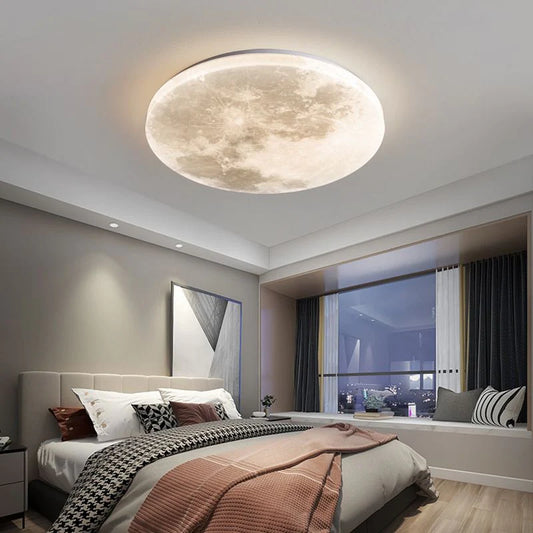 Plafonieră LED Modernă, Model Luna, 96W – Iluminare cu Trei Tipuri de Lumină pentru Atmosferă Personalizată în Spațiul Tău