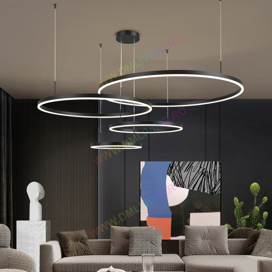 Lustră LED, design suprapus, DM 1796-BK