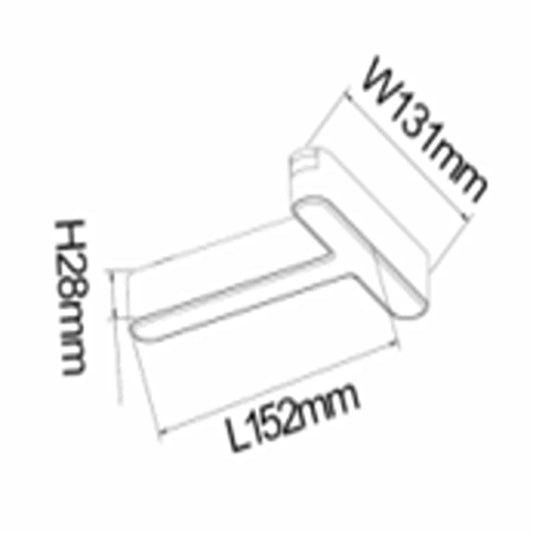 Banda LED Rafinată, Sina Magnetică Aplicată, Lumina Neutru, 12W, Model S18, Negru