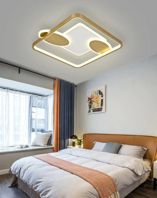 Lustră LED, eleganță avangardistă în iluminat, DM9054/S, Auriu