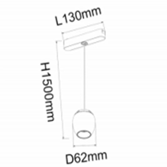 Pendul LED, Dimabil, Sina Magnetica Aplicata, Inaltime Reglabila, 9W, X3-CCT, Negru