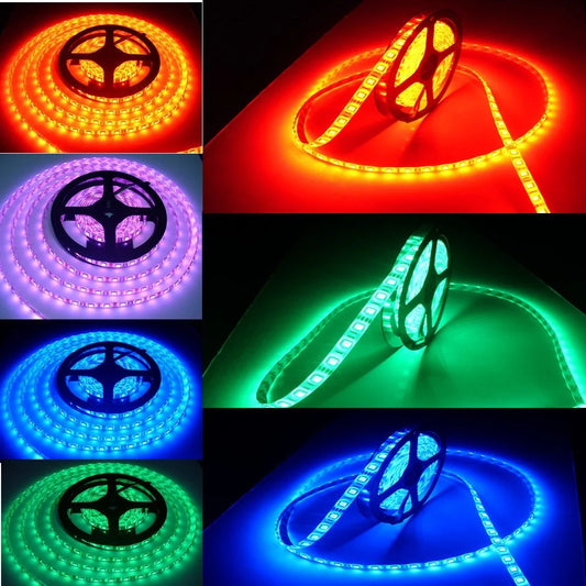 Banda LED 3528, 120 LED-uri/m, 8W – Iluminat LED Dinamic pentru Interior, Culoare: Albastru, Roșu, Verde