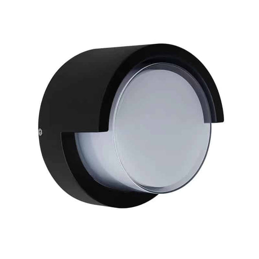 Aplică LED de exterior, design circular, Negru