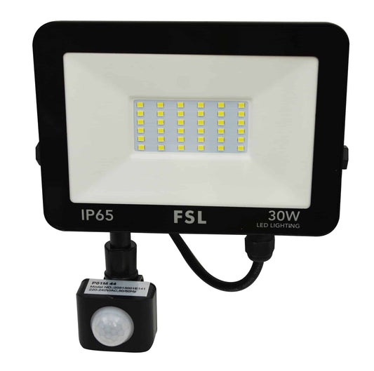 Proiector LED cu senzor de miscare, 30w, lumina Rece și Ip65