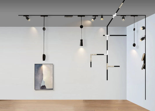 Bandă LED Dimabilă, Elegantă, Sina Magnetică Aplicată, Reglabil, 12W, S4-CCT, Negru – O Alegere Distinsă pentru Iluminat Modern