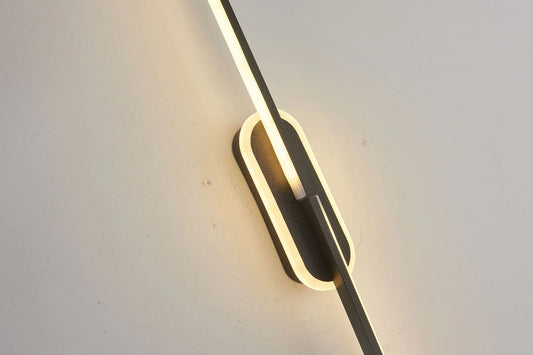 Aplica LED Modernă cu Iluminare Ambientală, DM111-600, Negru – Potrivită pentru Spații de Lux și Birouri