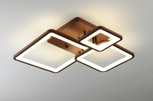 Lustră LED DM K002-3, cu Telecomandă și 3 Tipuri de Lumină, Intensitate Reglabilă, 112W – Iluminat Eficient pentru Interioare Moderne
