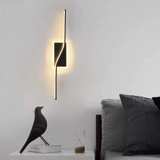 Aplica LED Modernă cu Design Artistic, DM112-600, Negru – Potrivită pentru Spații de Lux și Birouri