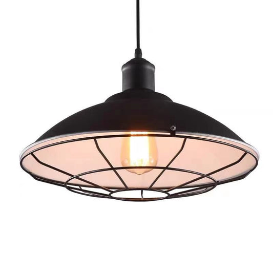 Pendul Impresionant cu Cupolă Neagră și Detalii Metalice, DM 48, Negru – Accesoriu Distins pentru Livinguri și Sufragerii