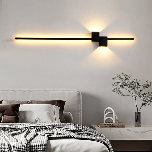 Aplica LED Elegantă cu Design Modern și Iluminare Eficientă, DM118, Negru – Strălucire Eco-friendly pentru Dormitoare și Holuri