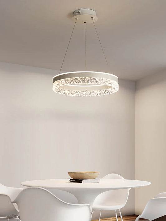 Lustră LED De Lux Tip Pendul DM1437WH Alb – Reglabilă Și Multifuncțională, Ideală Pentru Livinguri Și Birouri Moderne
