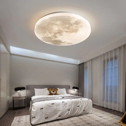Plafonieră LED Modernă, Model Luna, 96W – Iluminare cu Trei Tipuri de Lumină pentru Atmosferă Personalizată în Spațiul Tău