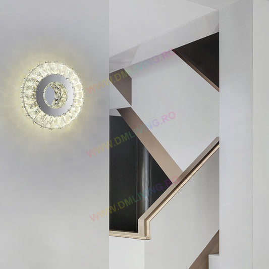 Aplică LED, design opulent cu cristale, 9610