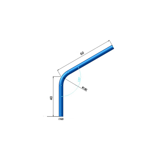Brat D60mm 40+60cm 100cm, galvanizat, 120 grade