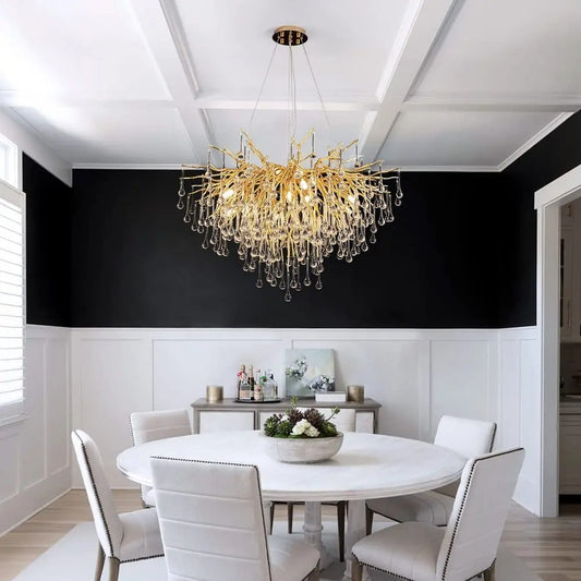 Candelabru LED Luxos, 60cm, cu Design Modern, 600, Auriu – Iluminare Elegantă pentru Spații Premium